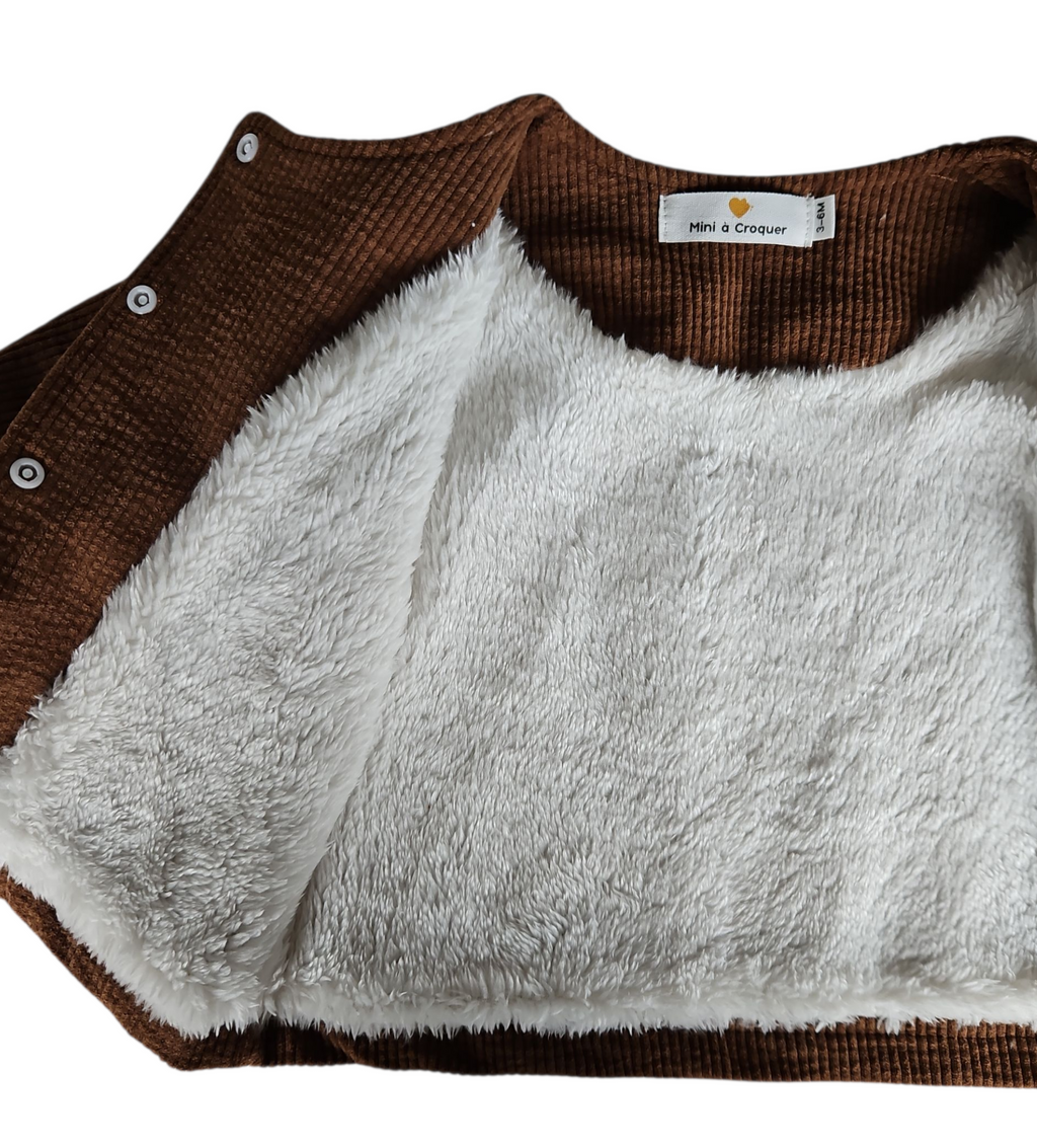 Veste bébé mixte molletonnée – Boutons pression