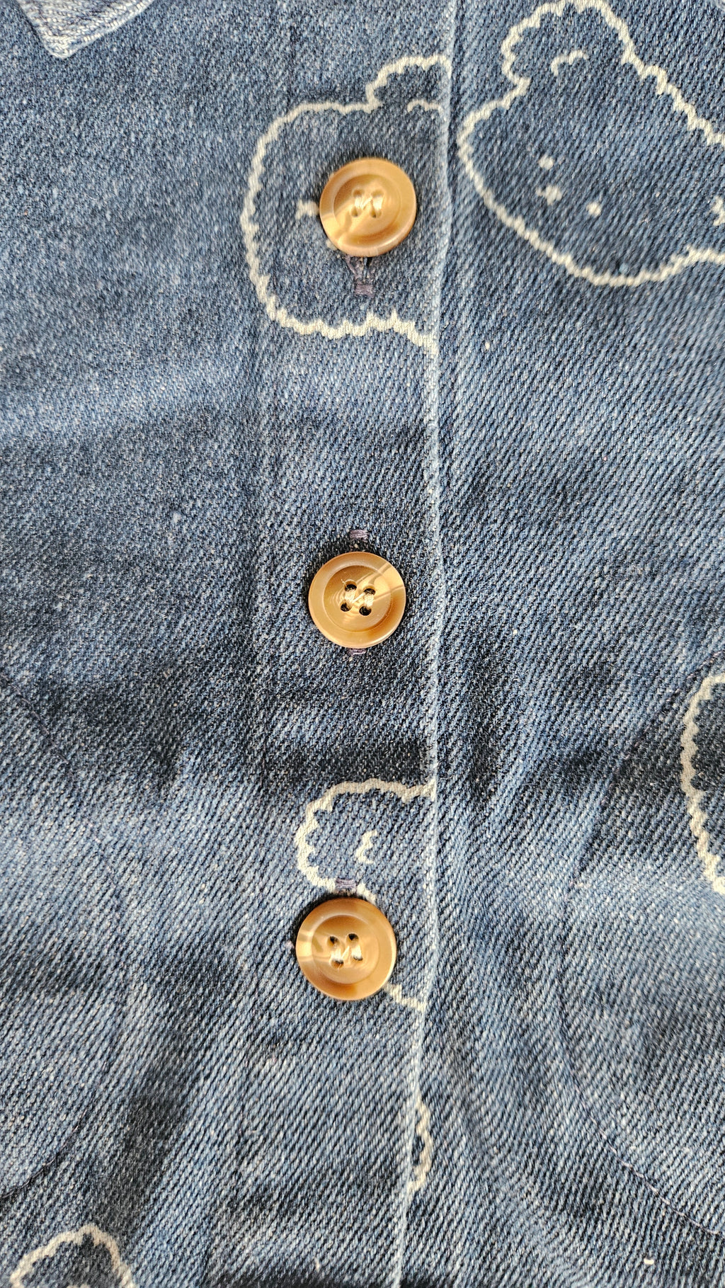 Veste en jean bébé mixte – Imprimé ourson