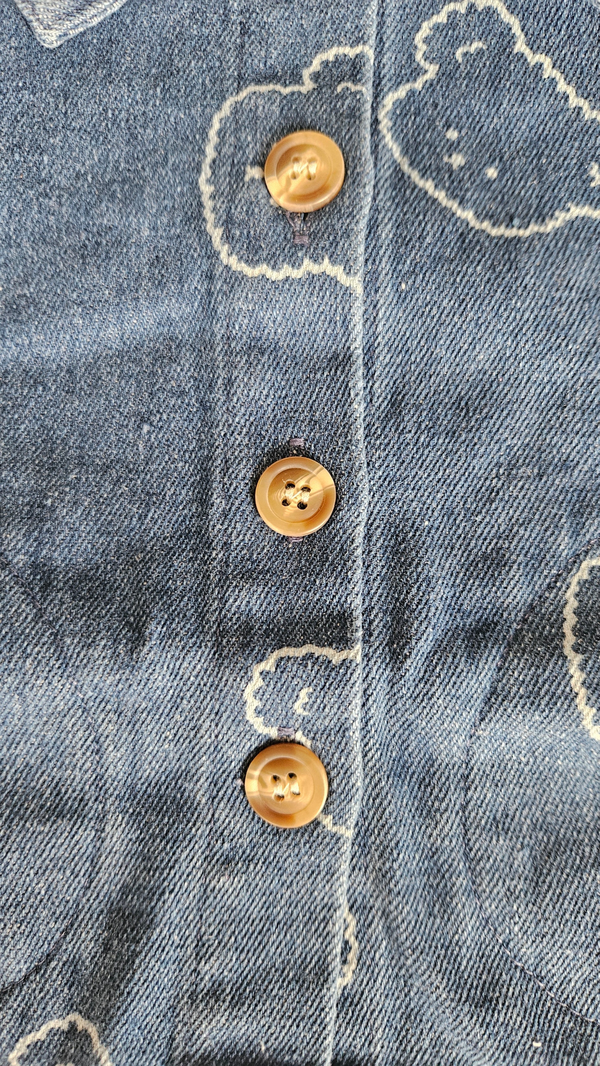 Veste en jean bébé mixte – Imprimé ourson