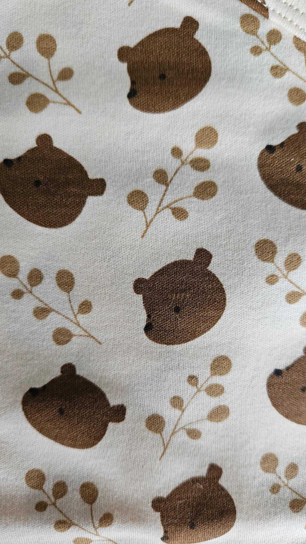 Lot de 2 bodies 100% coton manches longues mixte – Ourson cache-cœur & Marron classique