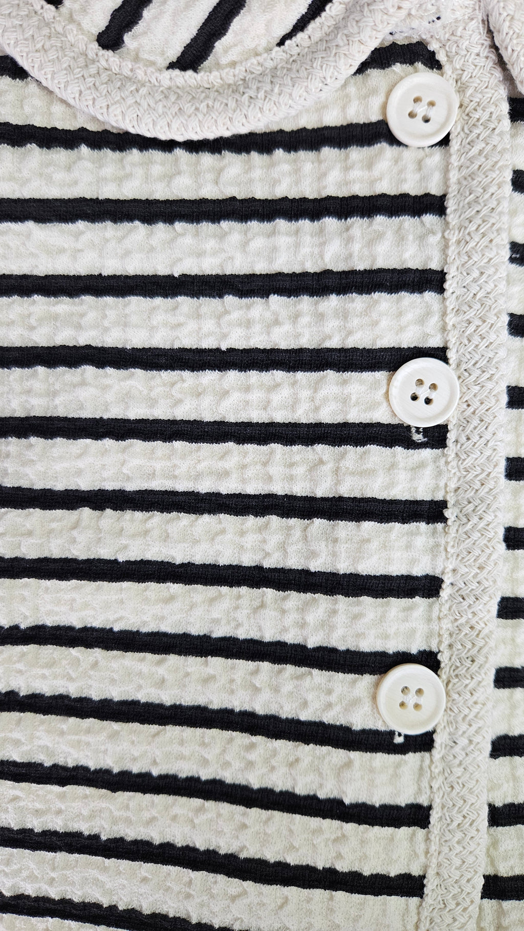 Ensemble bébé fille à rayures – Haut à boutons & pantalon élastique