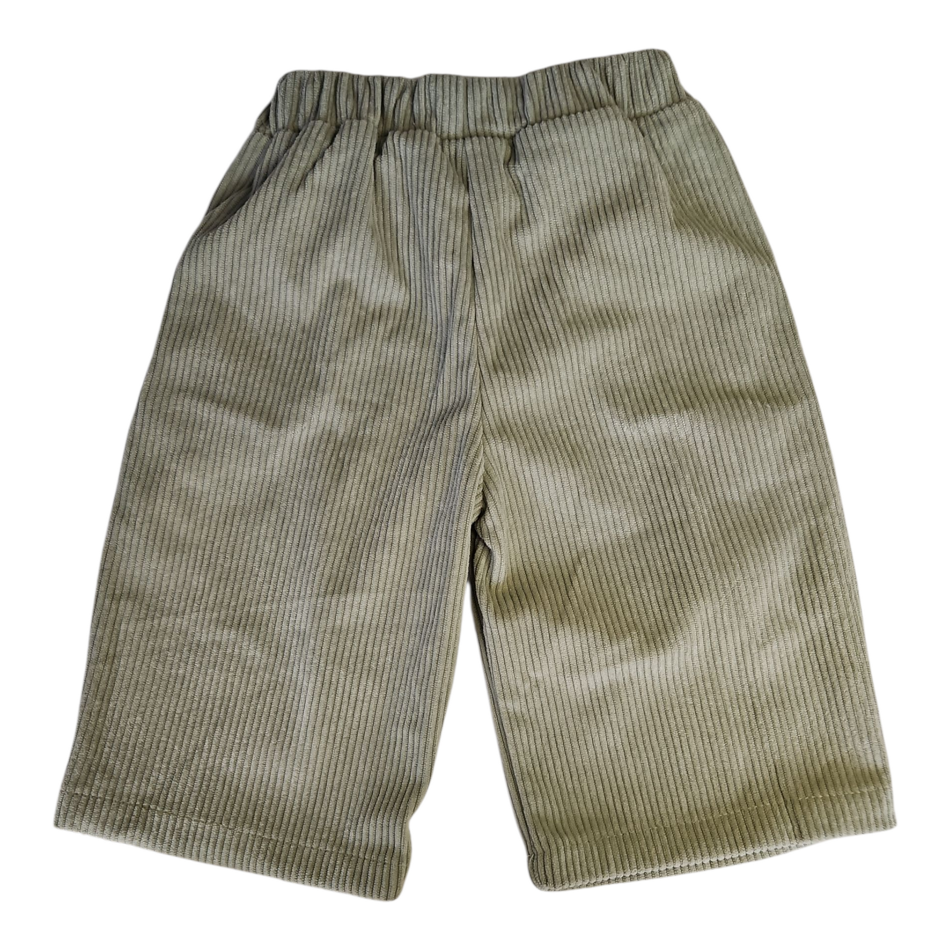 Pantalon bébé mixte velours côtelé – Taille élastique & poches