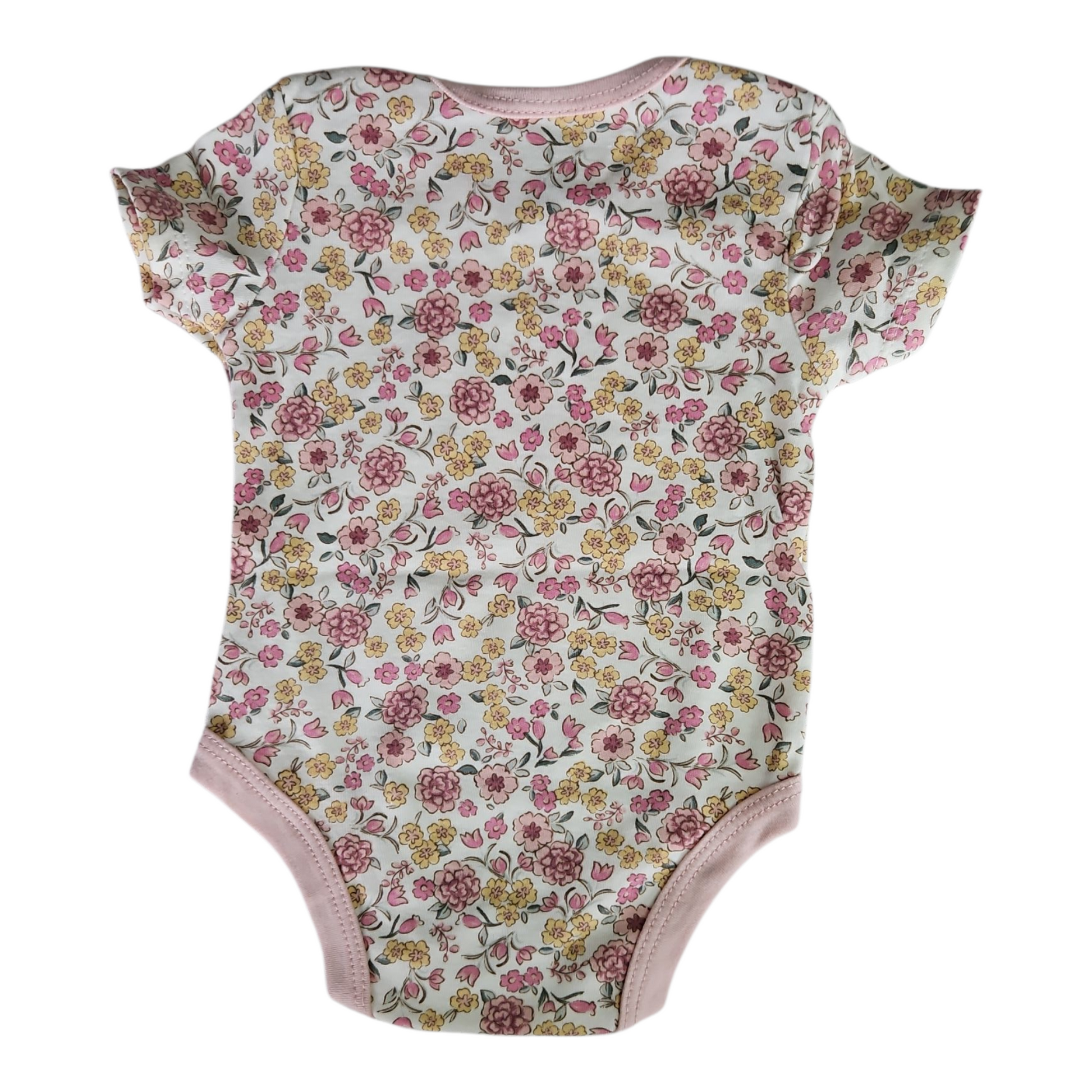 Lot de 2 bodies manches courtes bébé fille – Fleuris