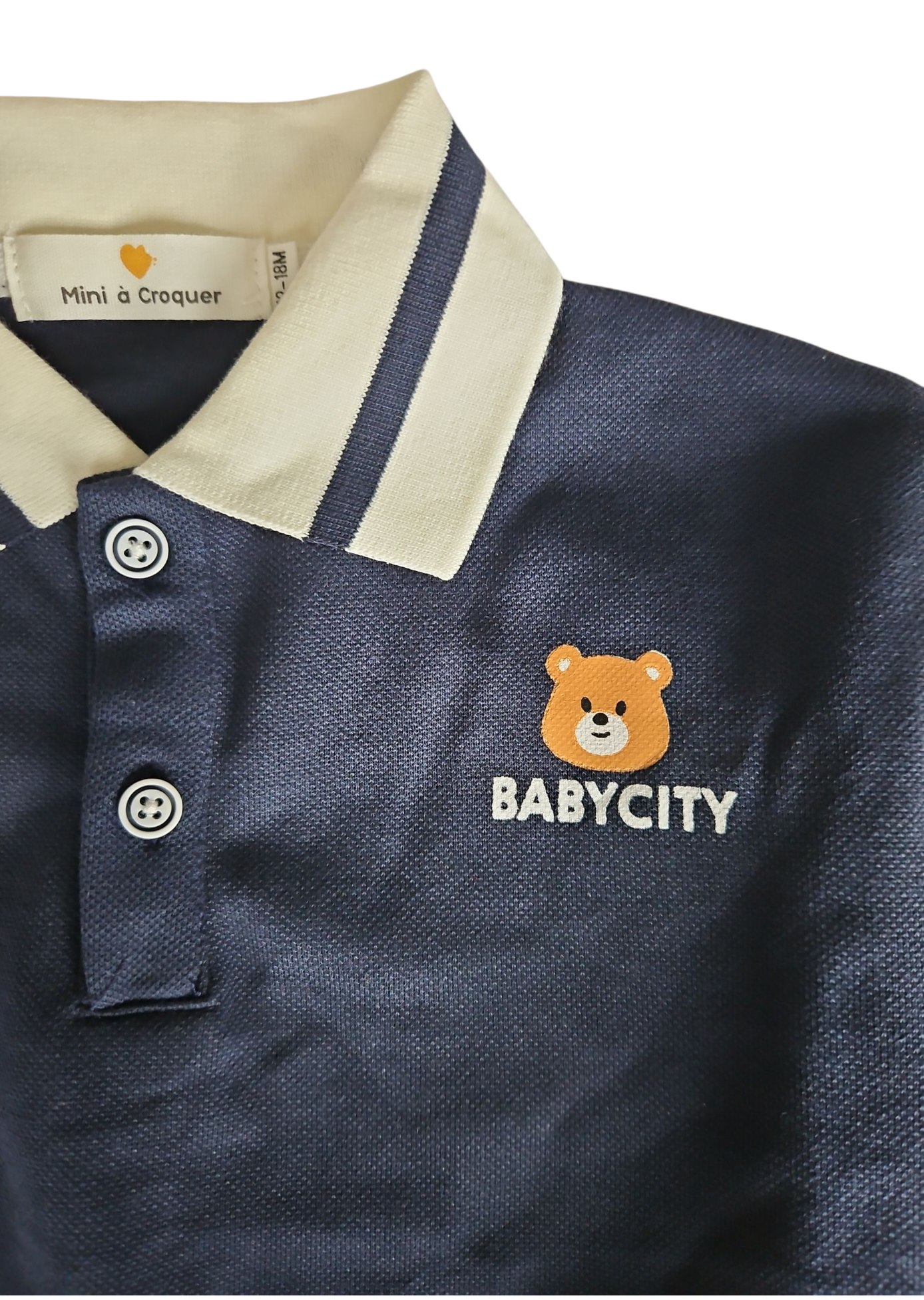 Ensemble bébé garçon en coton – Polo manches longues & jogging