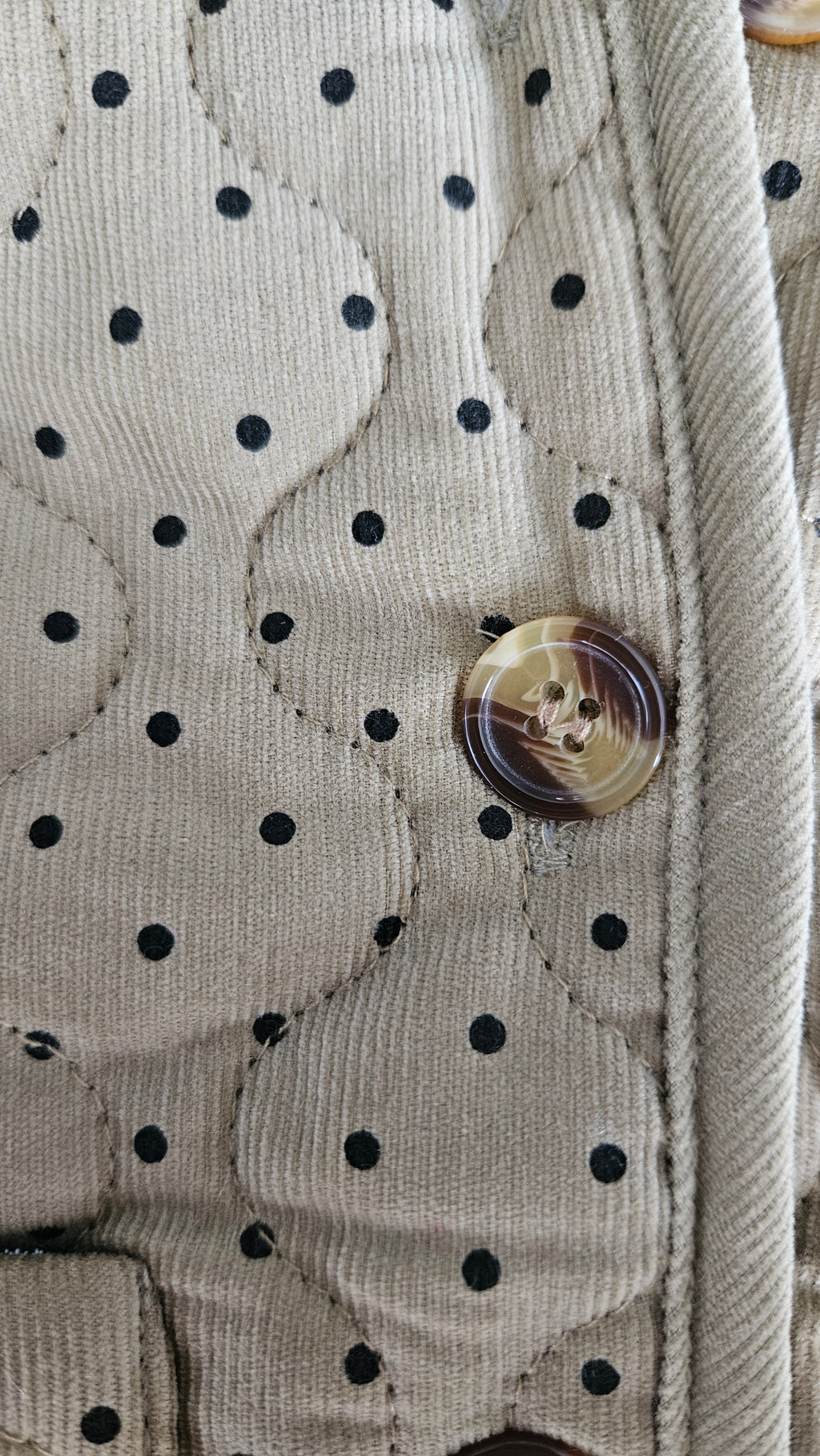 Veste d’hiver bébé mixte – Velours côtelé à pois – Doublure chaude