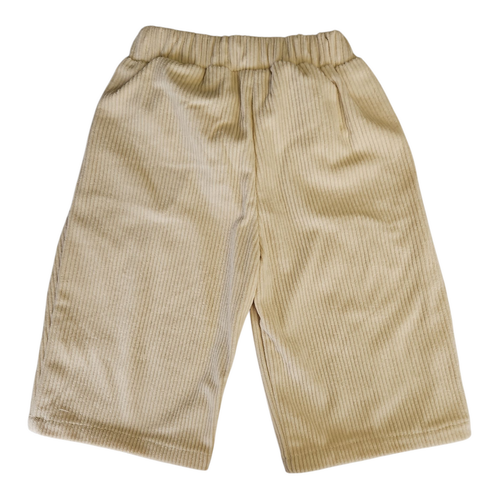 Pantalon bébé mixte velours côtelé – Taille élastique & poches
