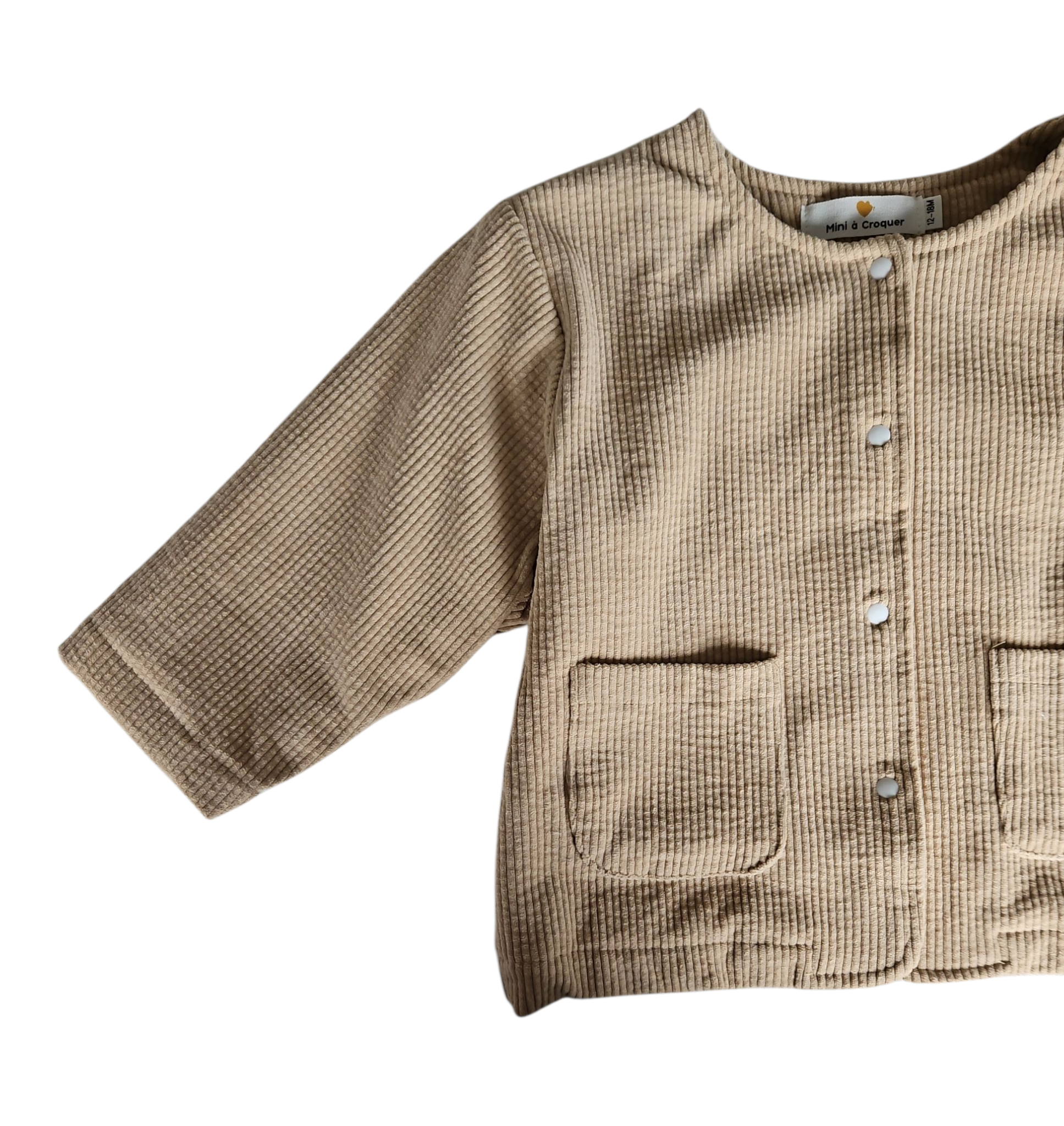 Veste bébé mixte molletonnée – Boutons pression