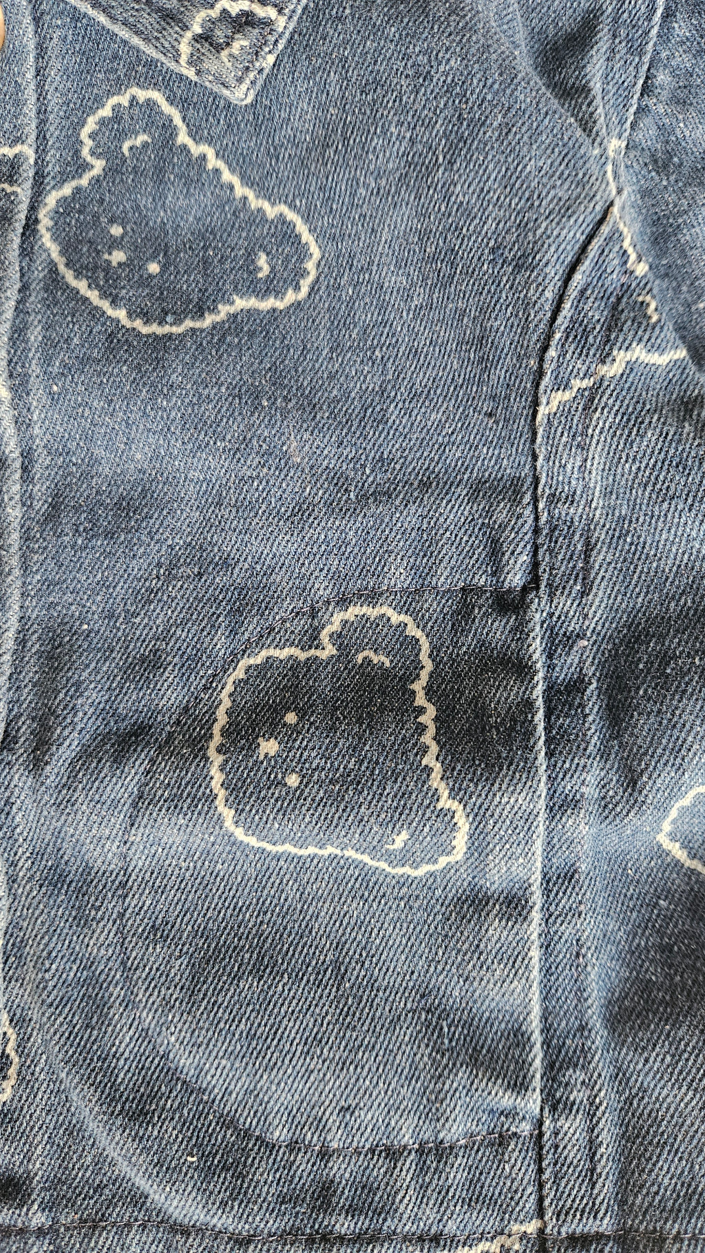 Veste en jean bébé mixte – Imprimé ourson