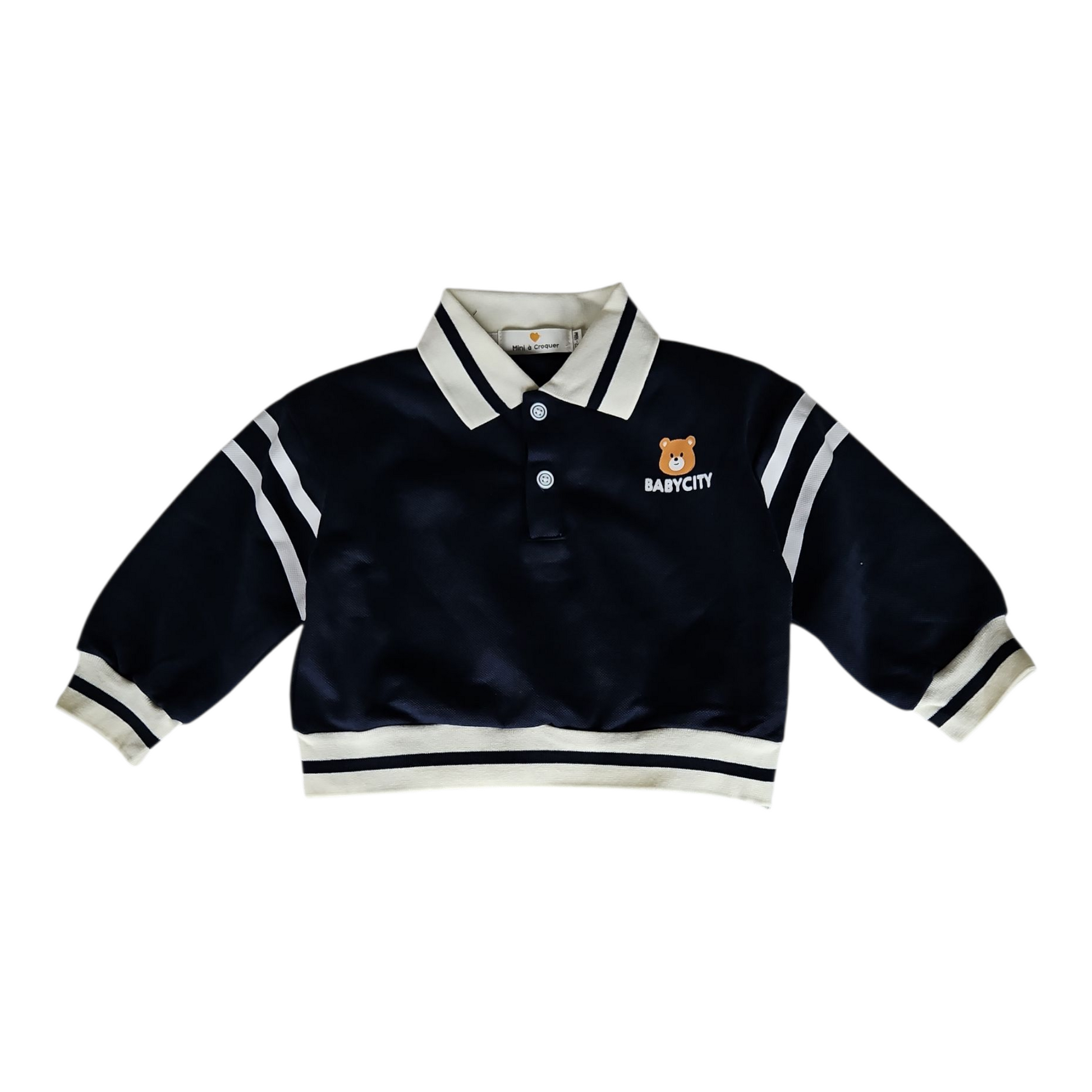 Ensemble bébé garçon en coton – Polo manches longues & jogging