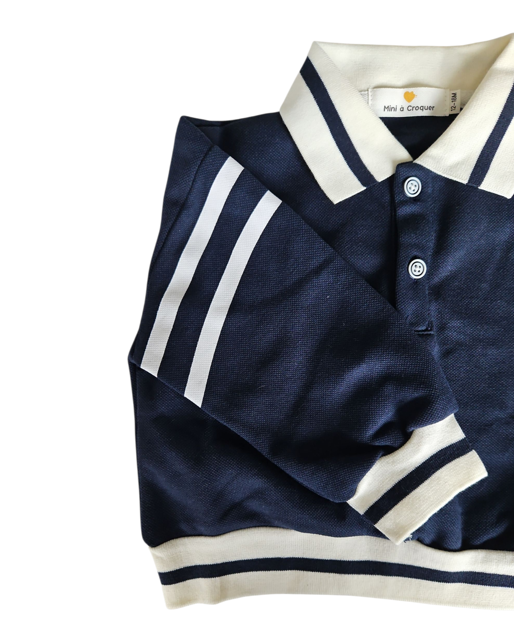 Ensemble bébé garçon en coton – Polo manches longues & jogging