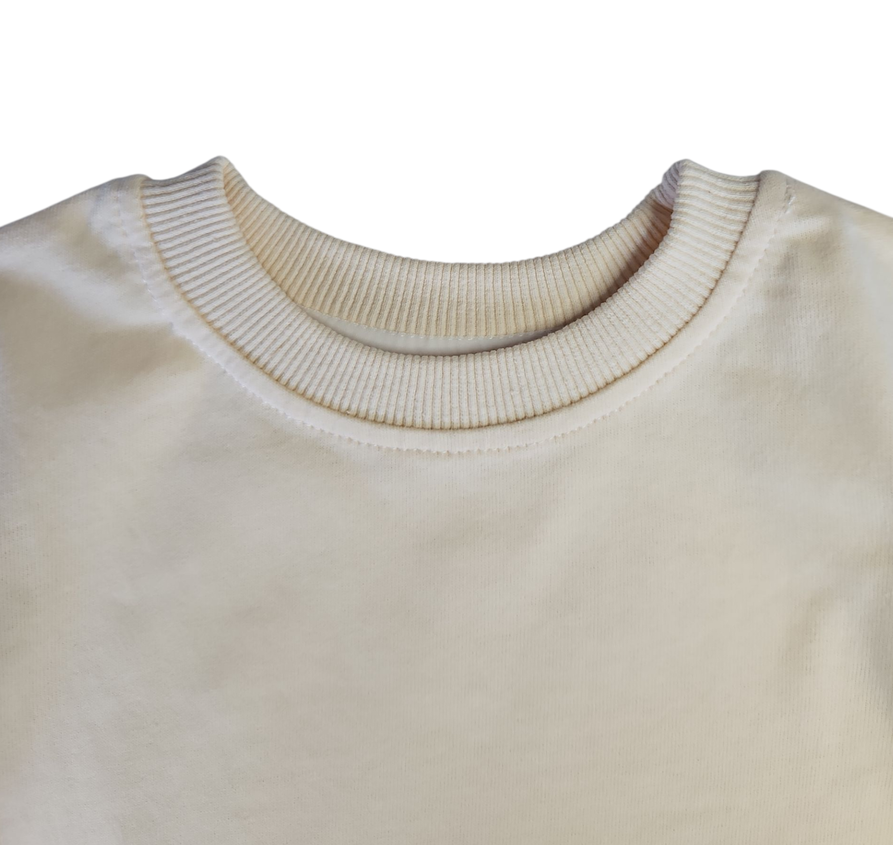 T-shirt bébé mixte manches longues – Col rond coton beige