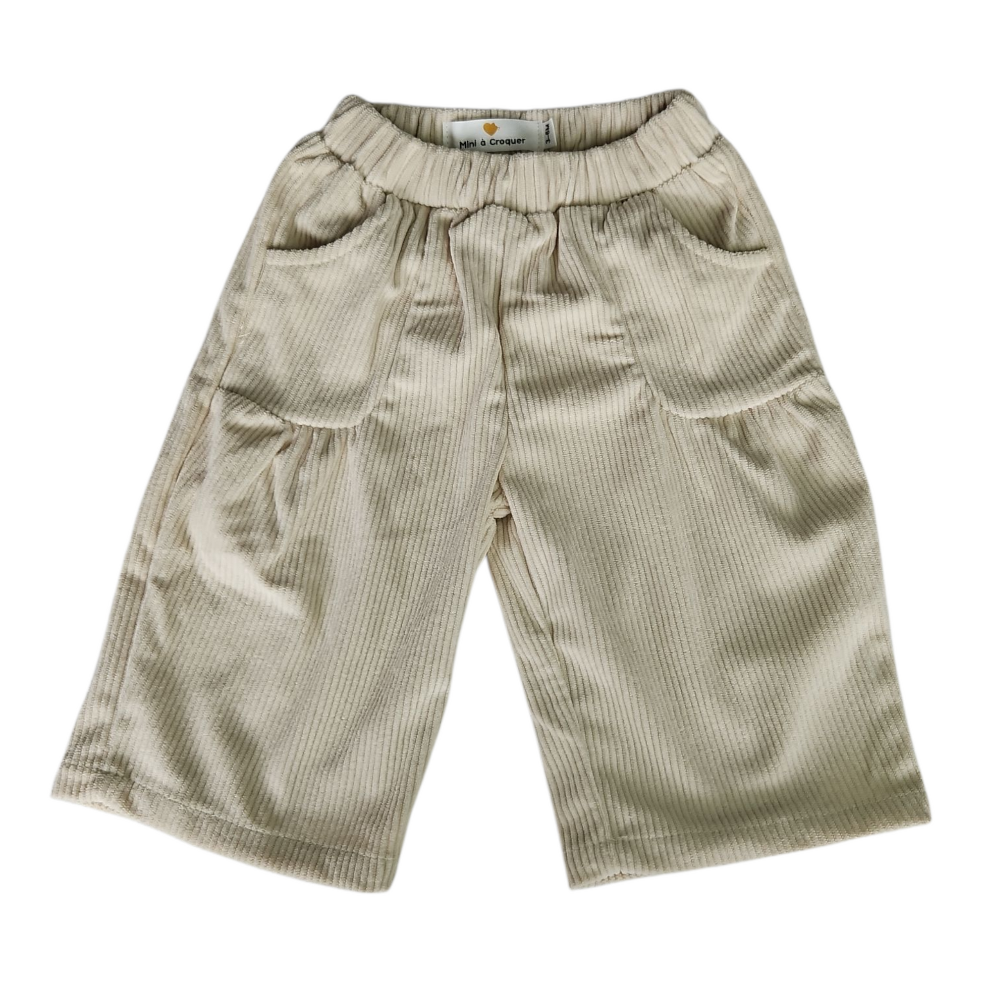 Pantalon bébé mixte velours côtelé – Taille élastique & poches