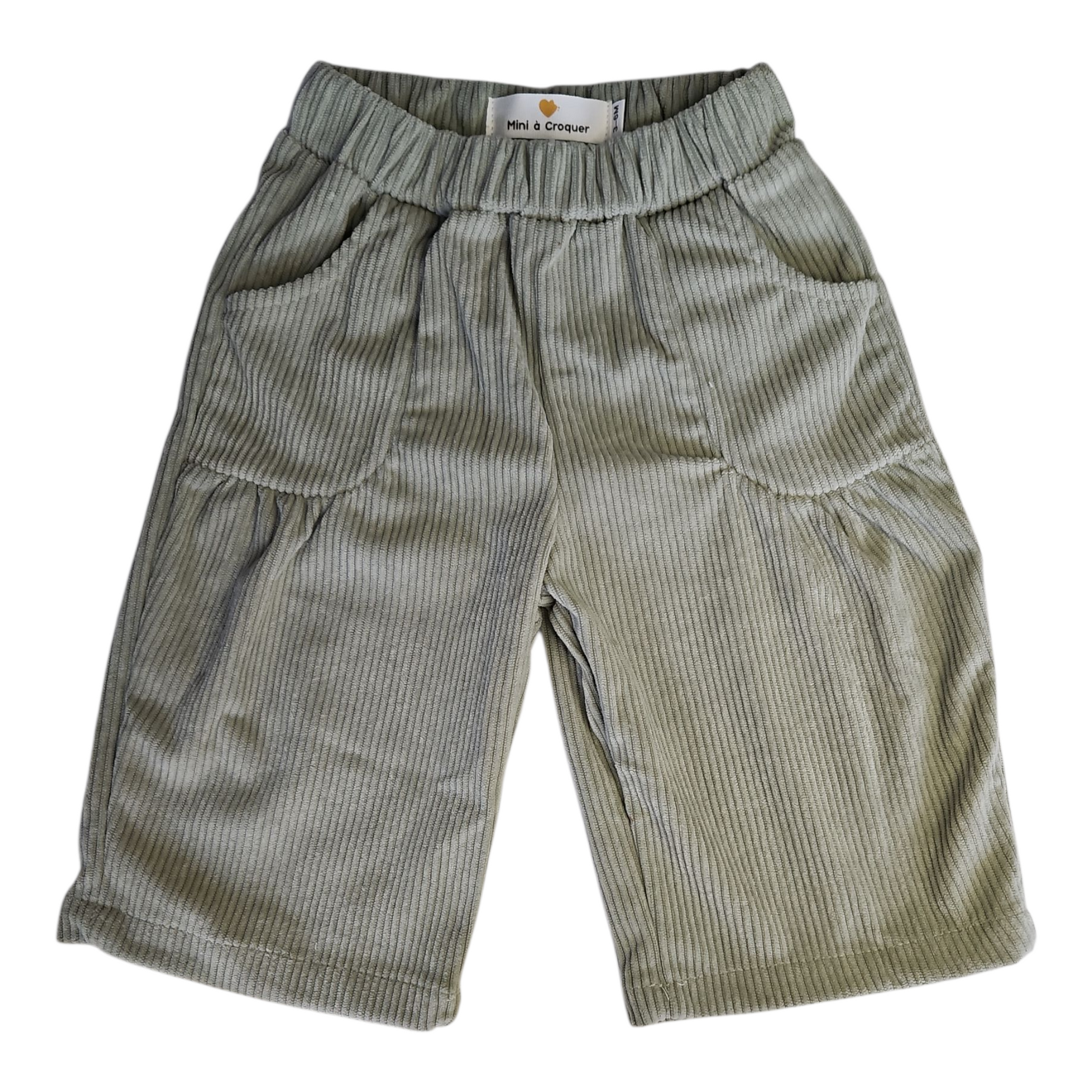 Pantalon bébé mixte velours côtelé – Taille élastique & poches